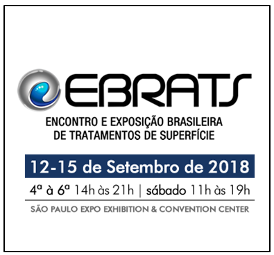 EBRATS 2018 – 16th premier exhibition for the Brazilian surface finishing industry || General metal finishing